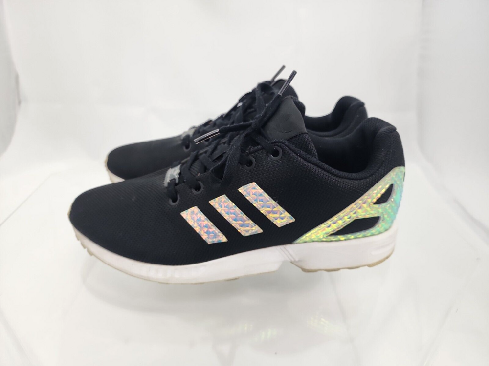 Adidas ZX Flux J Torsion Men 7 Metallic Black Synthetic Fabric  Sneakers